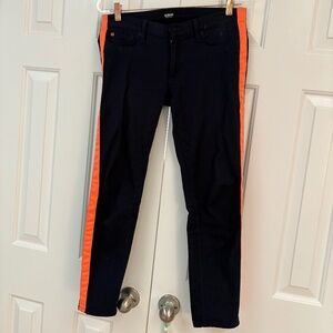Hudson Navy Blue Jeans w/ Orange stripe